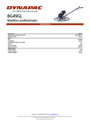 Truelles à conducteur accompagnant Dynapac BG 49 GL