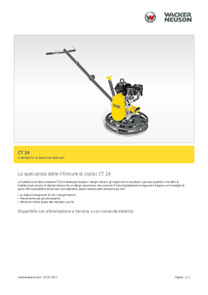 Truelles à conducteur accompagnant Wacker Neuson CT 24-4 A