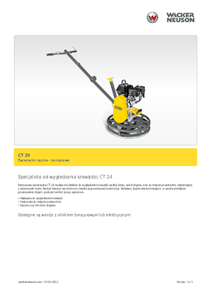 Truelles à conducteur accompagnant Wacker Neuson CT 24-4 A