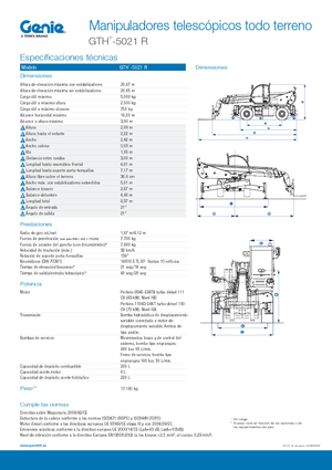 Chariot Élévateur avec châssis tounant Genie GTH 5021 R