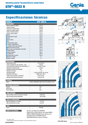 Chariot Élévateur avec châssis tounant Genie GTH 5022 R