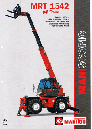 Chariot Élévateur avec châssis tounant Manitou MRT 1542