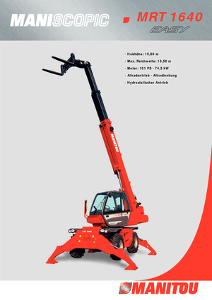 Chariot Élévateur avec châssis tounant Manitou MRT 1640 Easy