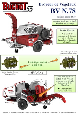Déchiqueteuses de bois Bugnot BV-N 78 XL