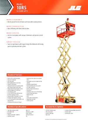 Nacelles ciseaux X su roues JLG 10RS