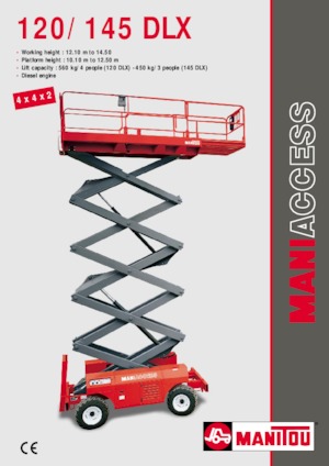 Nacelles ciseaux X su roues Manitou 120 DLX