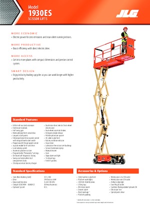 Nacelles ciseaux X su roues JLG 1930ES