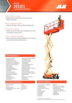 Nacelles ciseaux X su roues JLG 2032ES