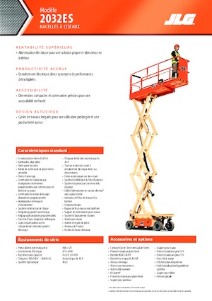 Nacelles ciseaux X su roues JLG 2032ES