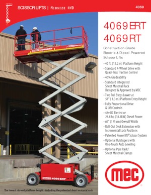 Nacelles ciseaux X su roues MEC 4069RT