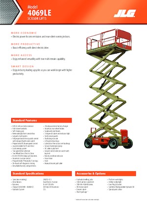 Nacelles ciseaux X su roues JLG 4069LE