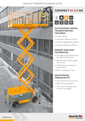 Nacelles ciseaux X su roues Haulotte Compact 10 DX