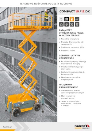 Nacelles ciseaux X su roues Haulotte Compact 10 DX