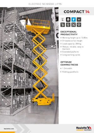 Nacelles ciseaux X su roues Haulotte Compact 14