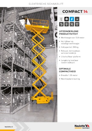 Nacelles ciseaux X su roues Haulotte Compact 14