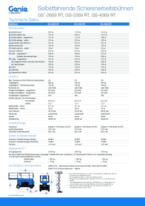 Nacelles ciseaux X su roues Genie GS-3369 RT