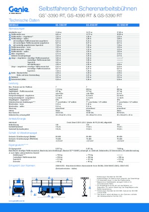 Nacelles ciseaux X su roues Genie GS-5390