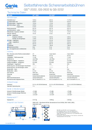 Nacelles ciseaux X su roues Genie GS-3232 Hydraulic