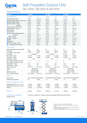 Nacelles ciseaux X su roues Genie GS-3232 Hydraulic