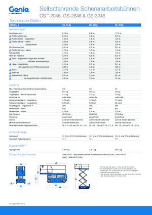 Nacelles ciseaux X su roues Genie GS-3246