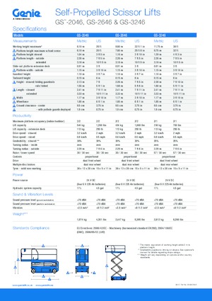 Nacelles ciseaux X su roues Genie GS-3246