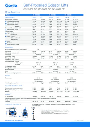 Nacelles ciseaux X su roues Genie GS-3369 BE