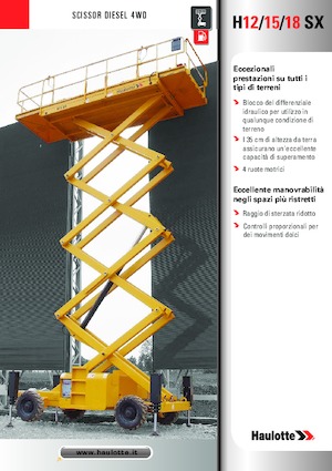 Nacelles ciseaux X su roues Haulotte H15 SX