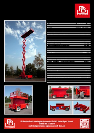 Nacelles ciseaux X su roues PB PB S225-24ES 4x4