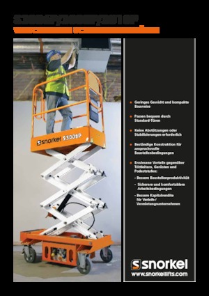 Nacelles ciseaux X su roues Snorkel S3010P