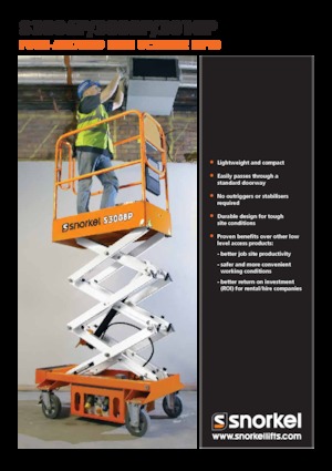 Nacelles ciseaux X su roues Snorkel S3010P