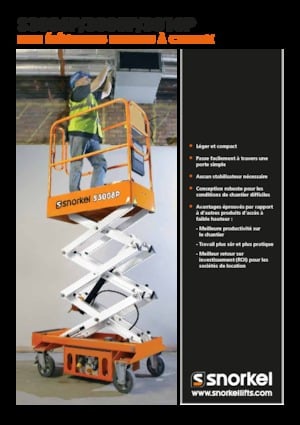 Nacelles ciseaux X su roues Snorkel S3010P