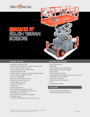 Nacelles ciseaux X su roues Skyjack SJ 6826 RT