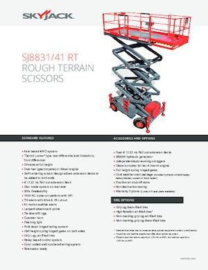 Nacelles ciseaux X su roues Skyjack SJ 8841