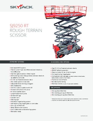 Nacelles ciseaux X su roues Skyjack SJ 9250