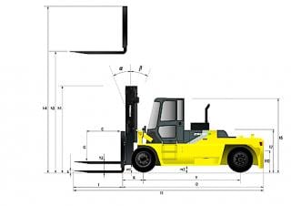 Hyundai 250 D 9 Dimensions et taille