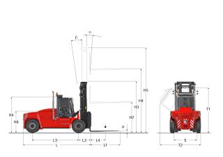 Kalmar DCG 100-6 Dimensions et taille
