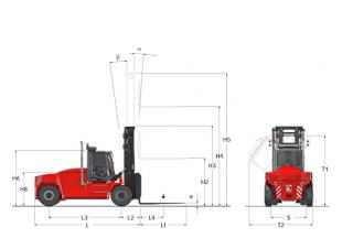 Kalmar DCG 120-12 Dimensions et taille