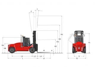Kalmar DCG 140-6 Dimensions et taille
