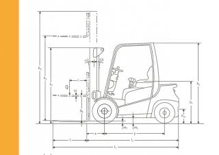 Jungheinrich DFG 435 Dimensions et taille