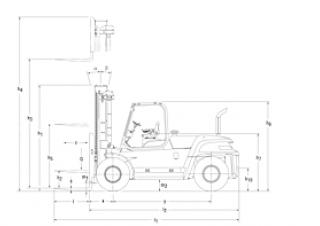 Mitsubishi FD135N Dimensions et taille