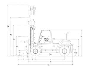 Mitsubishi FD160AN Dimensions et taille