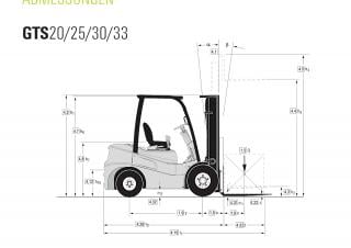 Clark GTS 30 D Dimensions et taille