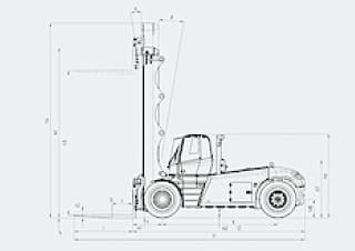Linde H 220/1200 D Dimensions et taille