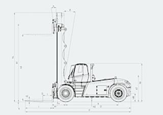 Linde H 300/1200 D Dimensions et taille
