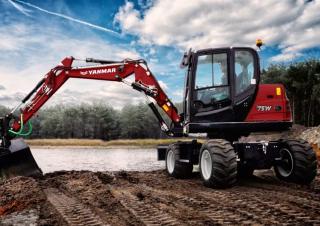 Excavatrice sur pneus Yanmar B75W TPA 