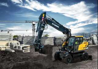 Excavatrice sur pneus Hyundai HW160A