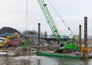 Grues à chenilles - flèche treillis Sennebogen 655E