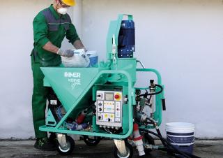 Machines de pulvérisation et de transport de mortier Imer Koine Dual