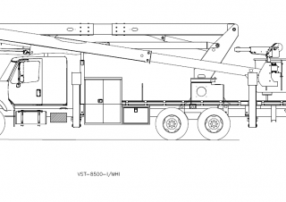 Nacelles à bras articulés Nacelles à bras articulés montées sur remorque Versalift VST-8500-I
