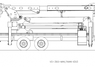 Nacelles à bras articulés Nacelles à bras articulés montées sur remorque Versalift VO-360MHI-E93